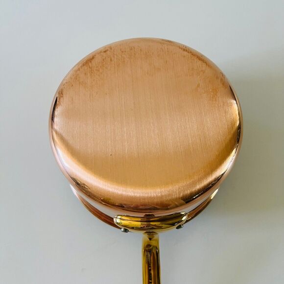MAUVIEL 1.9QT M Triply Copper Sauce Pan with Glass Lid - Picture 8 of 8